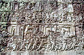 Angkor Thom - Bayon temple, bas-reliefs of the third enclosure, east wall 